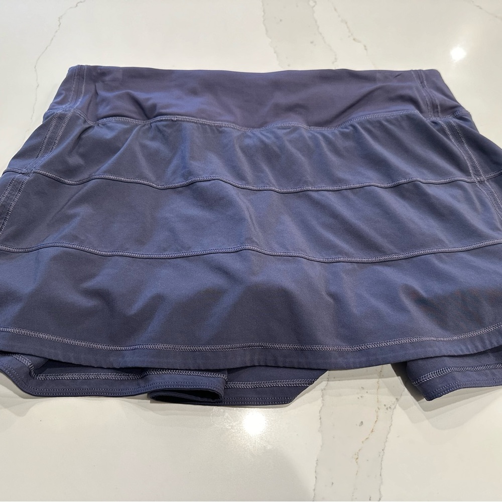 Lululemon “Like New”, size 8 regular, ink blue, Pace rival skirt
